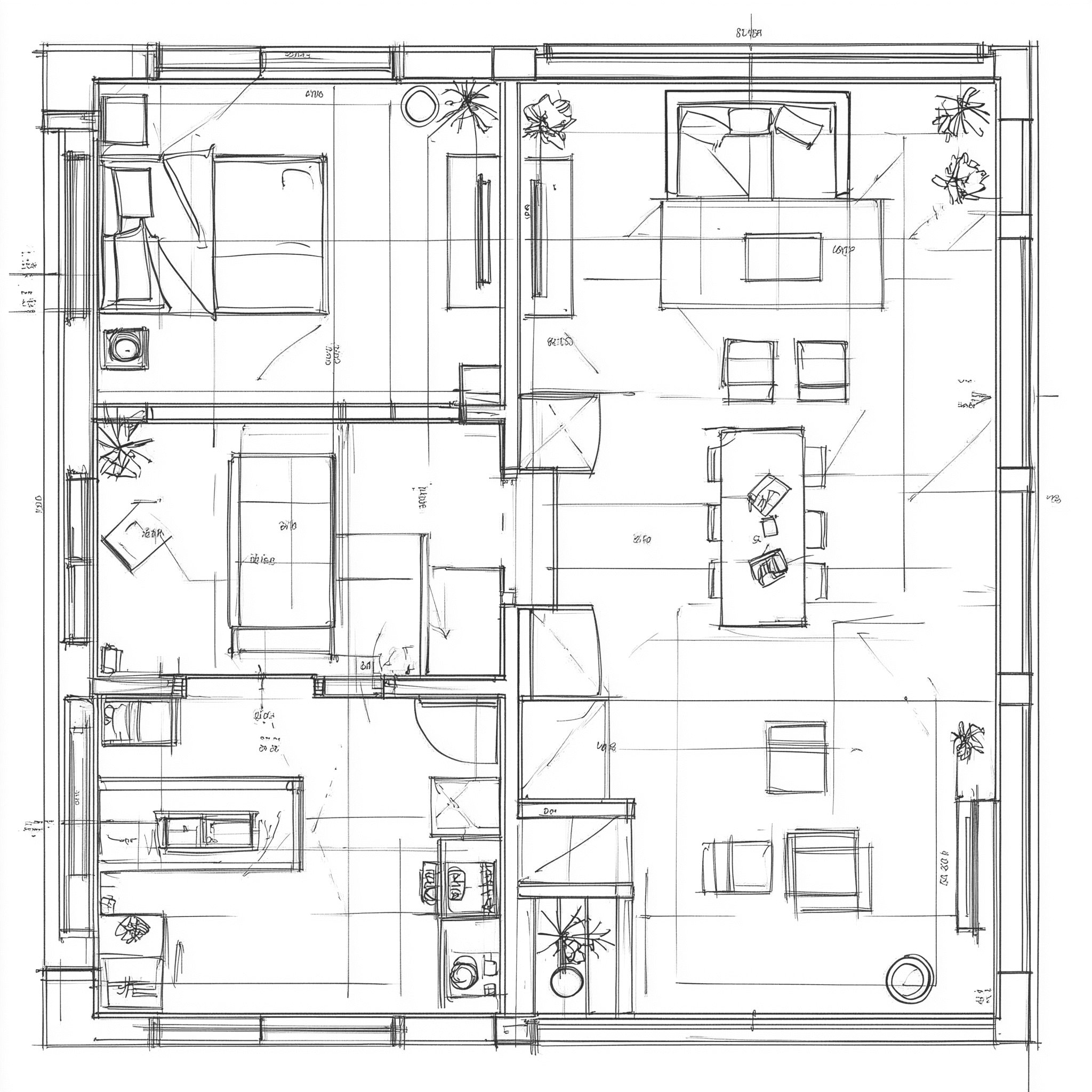 House layout sketch