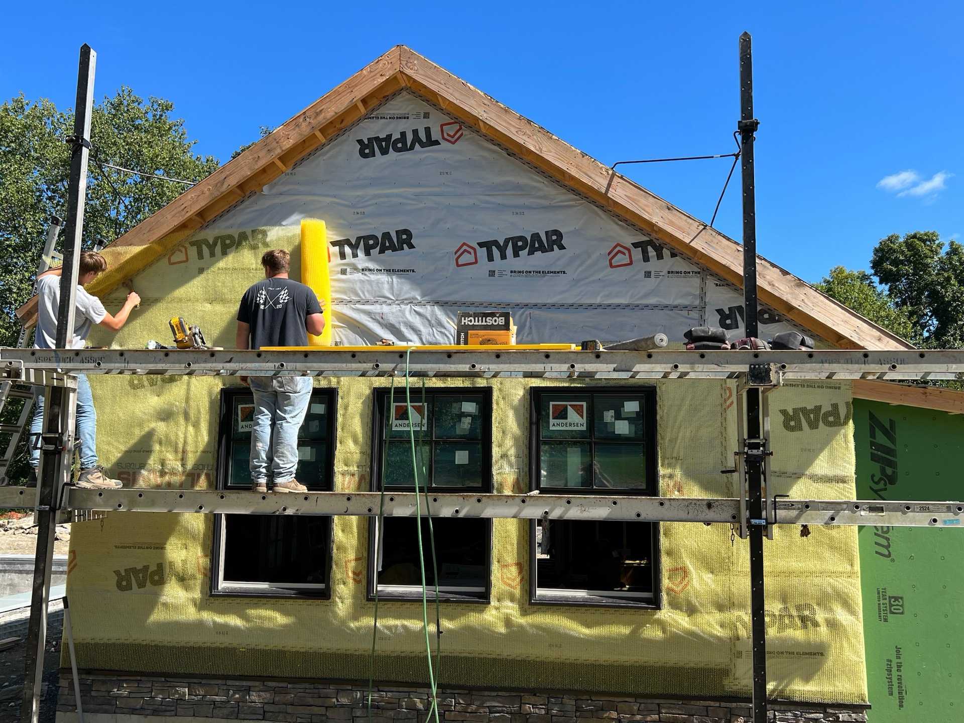 Exterior home renovation and siding work
