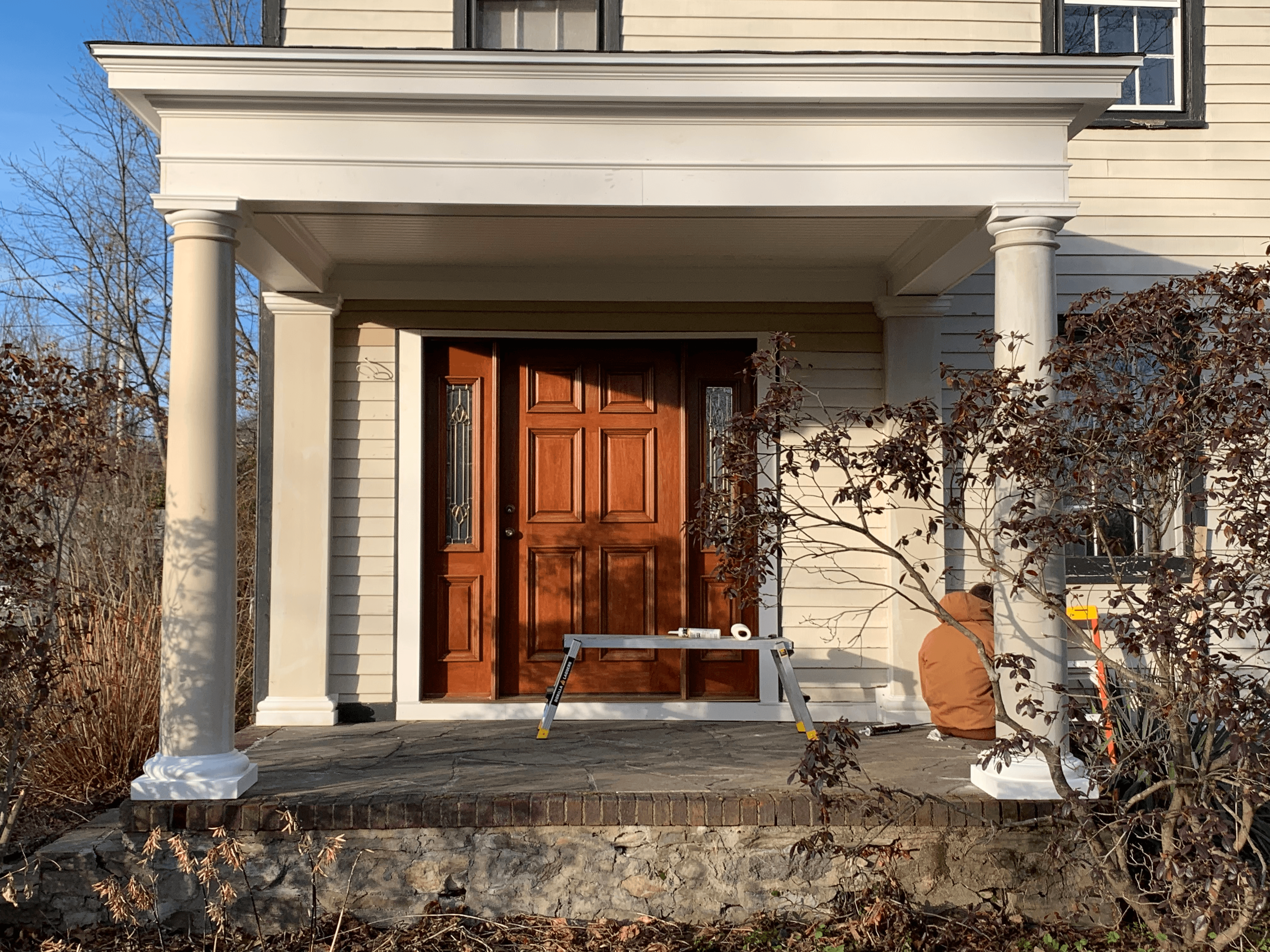 Construction front porch